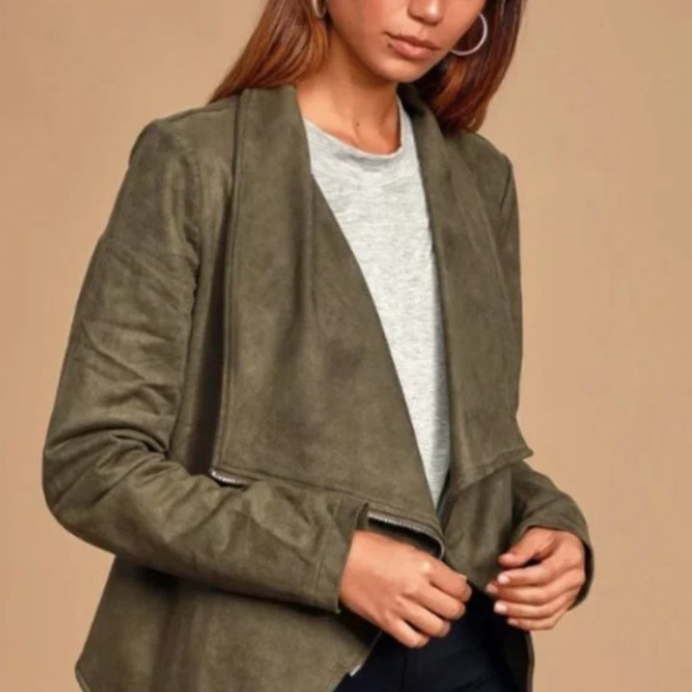 Lulu's Vegan Suede Moto Jacket